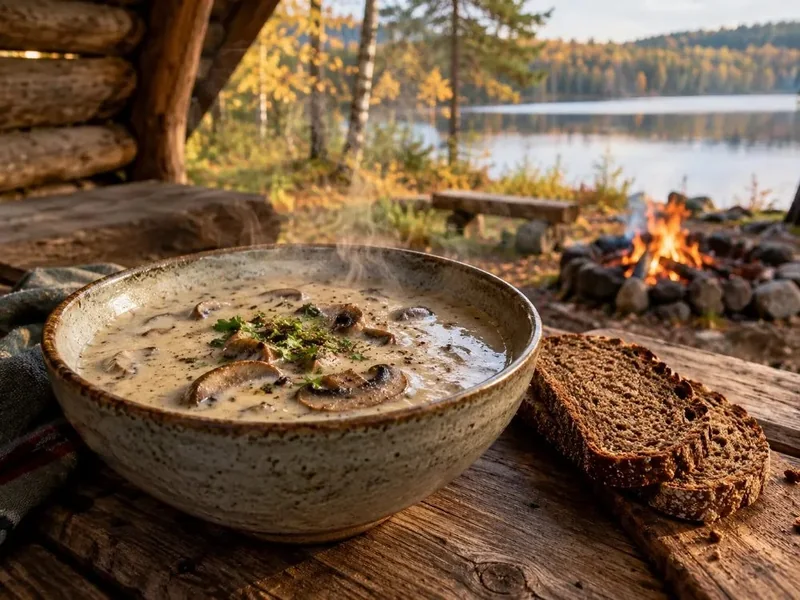 Nuuksion patikkaretki ja sienikeitto laavulla, hotellinouto